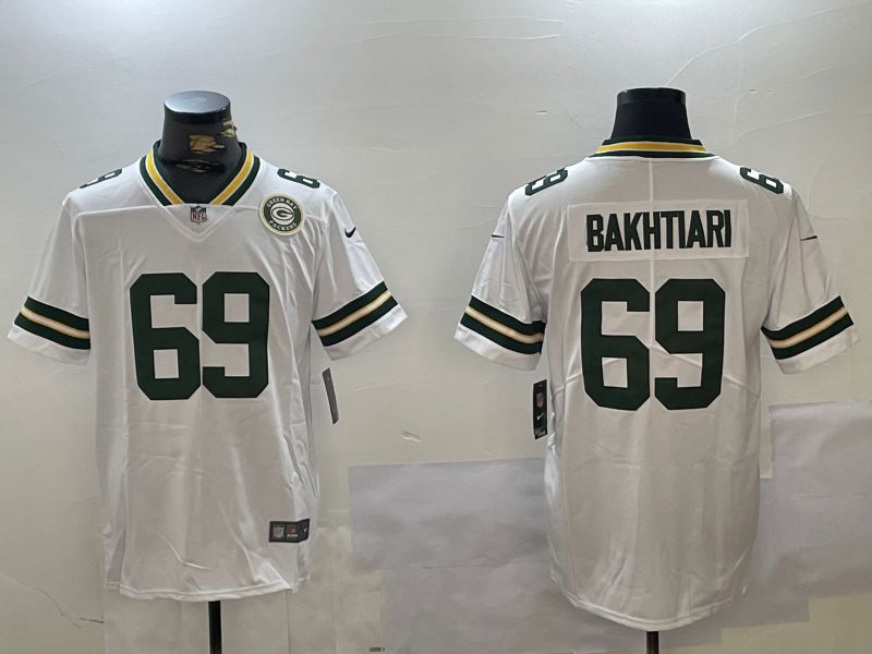 Men Green Bay Packers #69 Bakhtiari White 2024 Nike Vapor Limited NFL Jersey style 2->st.louis cardinals->MLB Jersey
